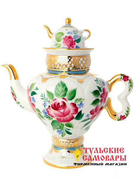 Чайник заварочный ф. Самоварчик рис. Светлый день Императорский фарфоровый завод фото 1 — Samovars.ru