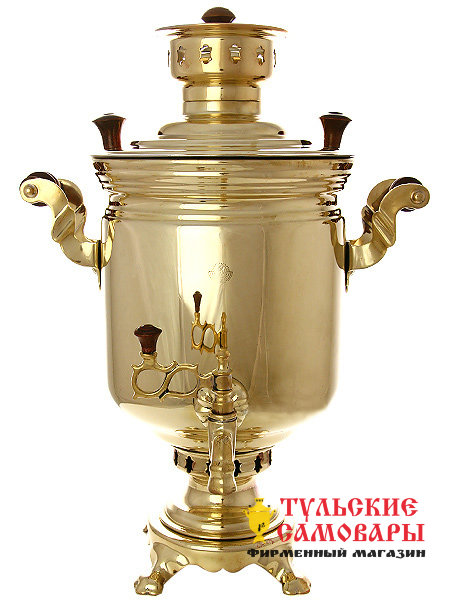 Самовар на дровах 5 л желтый цилиндр фото 1 — Samovars.ru