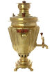 Угольный самовар 5 л желтый конус граненый фото 2 — Samovars.ru