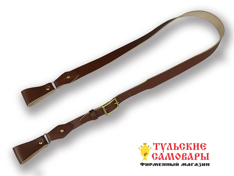 Портупея плечевая кожаная коричневая фото 1 — Samovars.ru