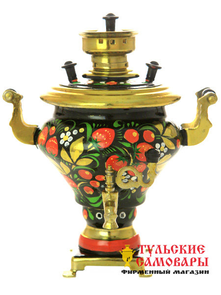 Сувенирный самовар Хохлома фото 1 — Samovars.ru