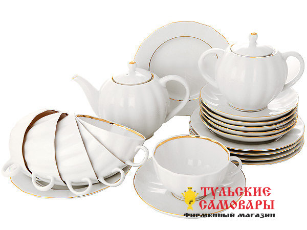Сервиз чайный ф. Тюльпан рис. Белоснежка 6/20 Императорский фарфоровый завод фото 1 — Samovars.ru
