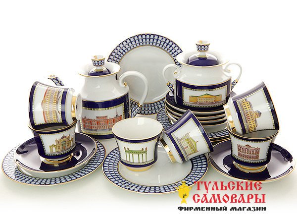 Сервиз чайный ф. Банкетная рис. Классика Петербурга 6/20 Императорский фарфоровый завод фото 1 — Samovars.ru