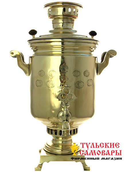 Самовар дровяной 7 литров желтый цилиндр Г. П. Баташева, арт. 433727 фото 1 — Samovars.ru