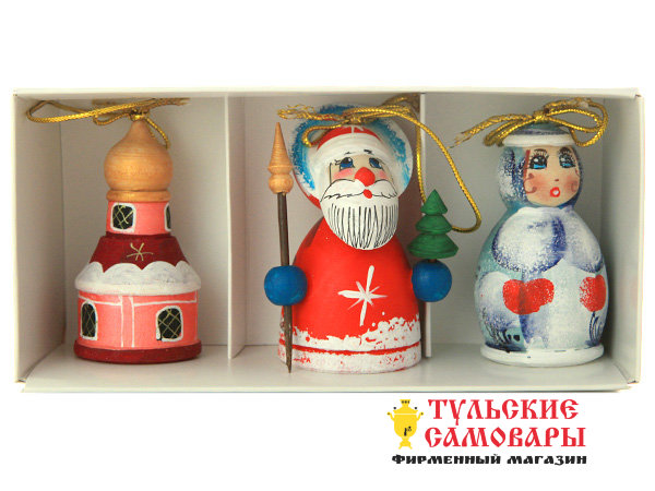 Набор "Новогодний" 3 игрушки фото 1 — Samovars.ru