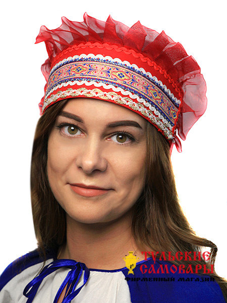 Кокошник "Кадриль" красный фото 1 — Samovars.ru
