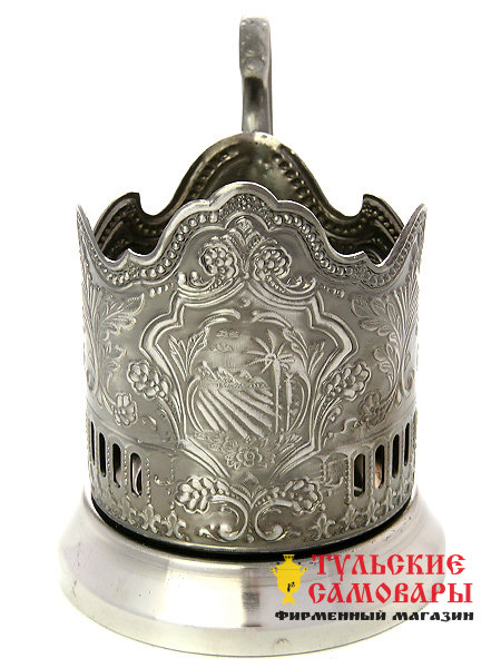 Никелированный подстаканник "Советский Крым" Кольчугино фото 1 — Samovars.ru