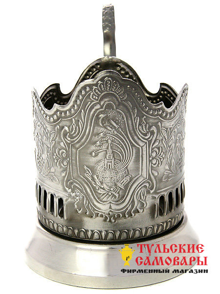 Никелированный подстаканник "Космос" Кольчугино фото 1 — Samovars.ru