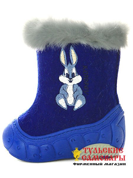 Детские валенки Котофей синие, 18-23 размер, арт. 067014-41 фото 1 — Samovars.ru